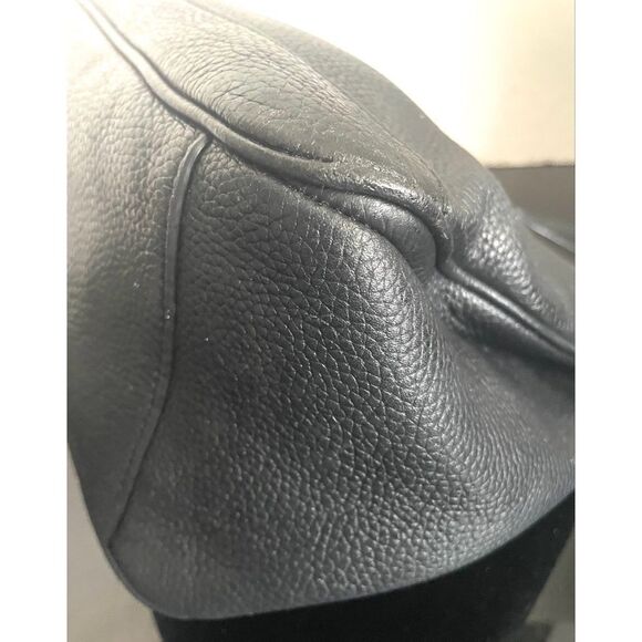 Tory Burch Medium Shoulder Chain Bag Black Leather Handbag with Gold Accents - Picture 13 of 14